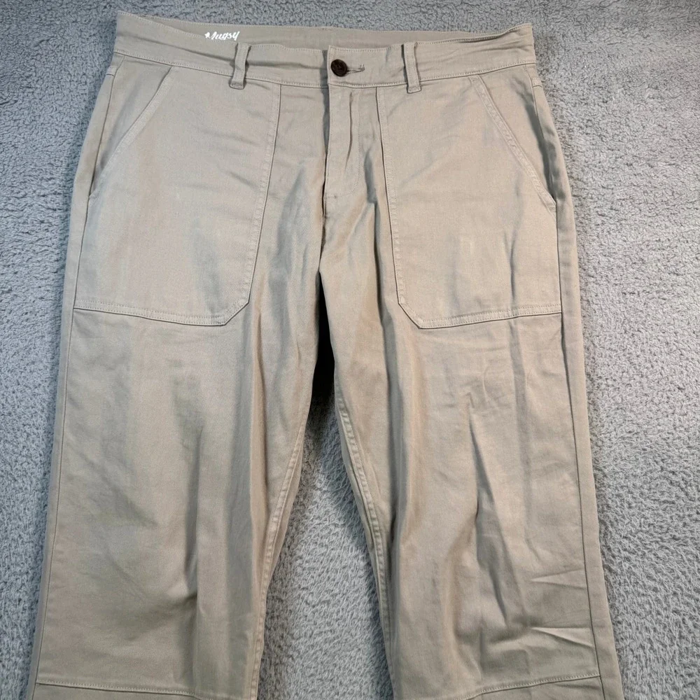 Mugsy Beachwoods Men Khaki Tan Utility Carpenter Chino Pants 35x32 TWDWP2